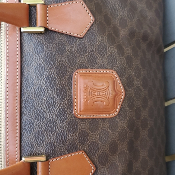 Celine Monogram Brown Leather Satchel - Picture 3 of 14